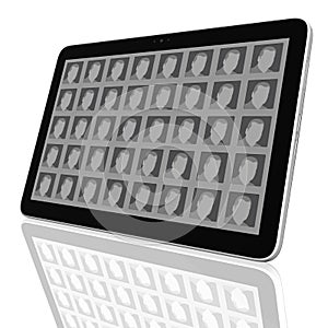 Social Network Group of Tablet Computers