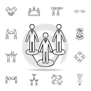 Social network ico. Detailed set of team work outline icons. Premium quality graphic design icon. One of the collection icons for