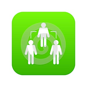 Social network icon digital green