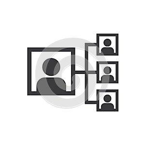 Social network icon, people network and team illustration. vector, eps 10