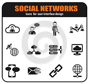 Social network icon set