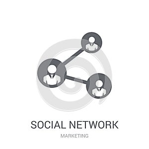 Social network icon. Trendy Social network logo concept on white