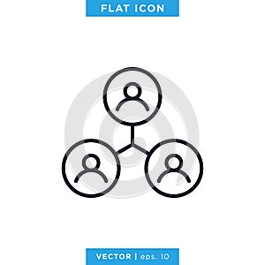 Social Network Icon Vector Design Template. Editable Stroke