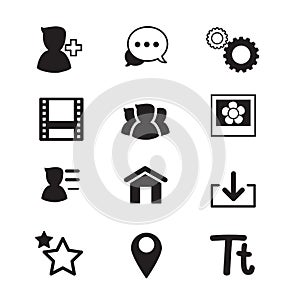 Social Network icons set Vector illustration