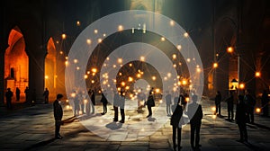 Social Network Illustrative Diagram of People Connected in a Web