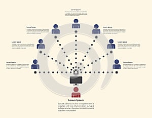 Social network infographic template