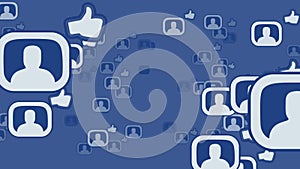 Social network loop media concept facebook