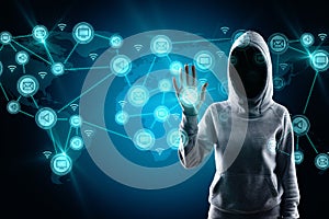 Social network and malware concept