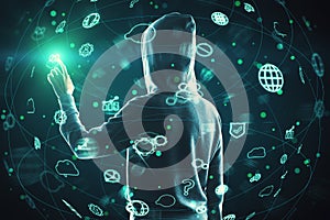 Social network and malware concept