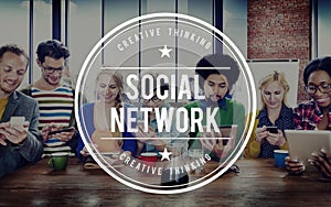 Social Network Media Connection Communication Concept