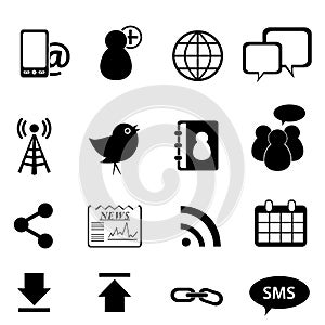 Social network and media icons