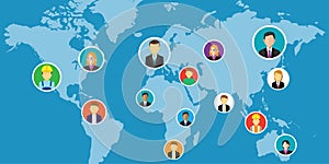 Social network media interconnected people around the world