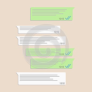 Social network Messenger concept frame Vector illustration