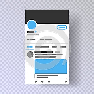 Social network post frame Mock up Template  Vector