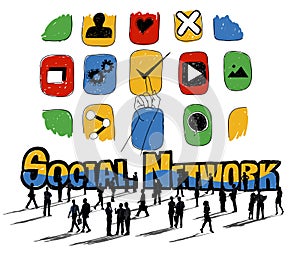 Social Network Social Media Internet Web Online Concept