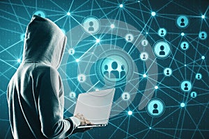 Social network and theft concept