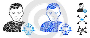 Social Networker Mosaic Icon of Round Dots photo