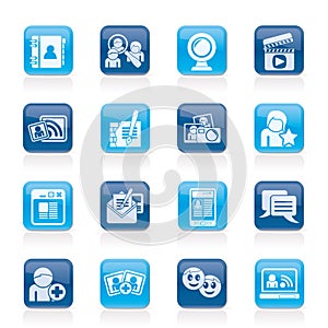 Social networking and communication icons