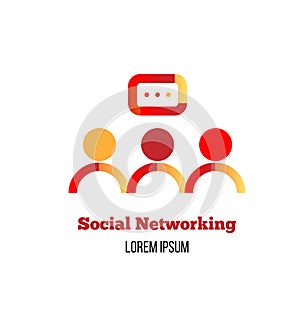 Social Networking Concept Abstract People Talking