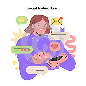 Social Networking concept. Vector illustration.