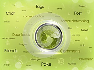 Social networking map diagram.