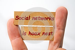 Social networks is hoax nest