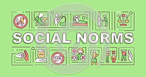 Social norms word concepts banner