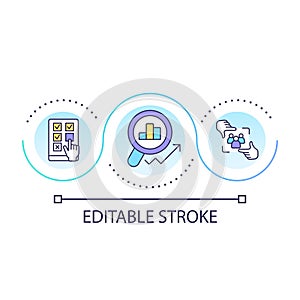 Social opinion loop concept icon