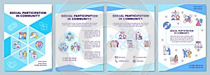 Social participation in community brochure template
