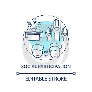 Social participation concept icon