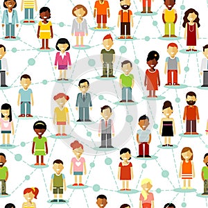 Social people communication network seamless background