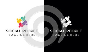 social people logo vector