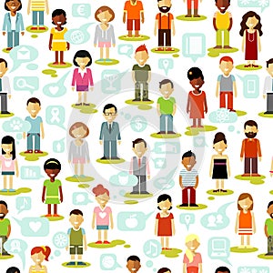 Social people network seamless background