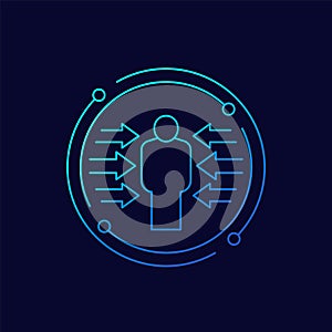 social pressure line vector icon