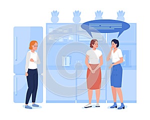 Social problems at workplace 2D vector isolated illustration