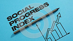Social progress index SPI is shown using the text