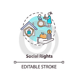 Social rights concept icon