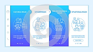 Social role type onboarding vector template