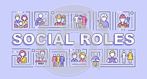 Social roles word concepts banner