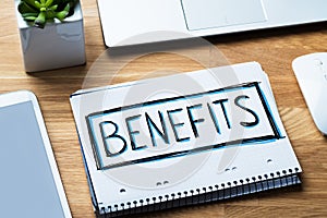 Social Security Benefits Concept In Notepad