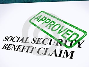 Social Security Claim Approved Stamp
