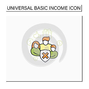 Social security color icon