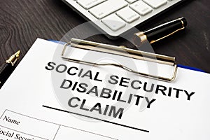 Social security disability benefits claim photo