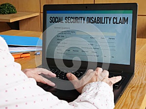 Social Security Disability Claim is shown using the text