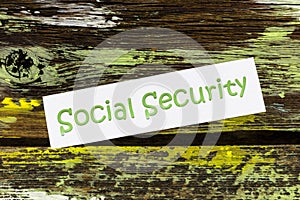 Social security government document identification retirement pension planning benefits