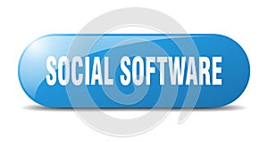 social software button. social software sign. key. push button.