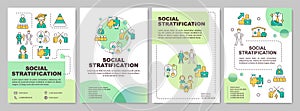 Social stratification green brochure template
