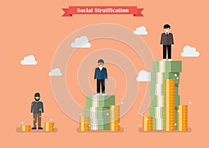 Social stratification with money