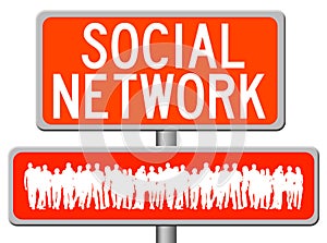 Sociale network sign photo
