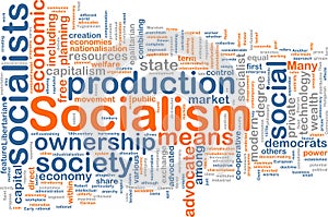 Socialism word cloud photo